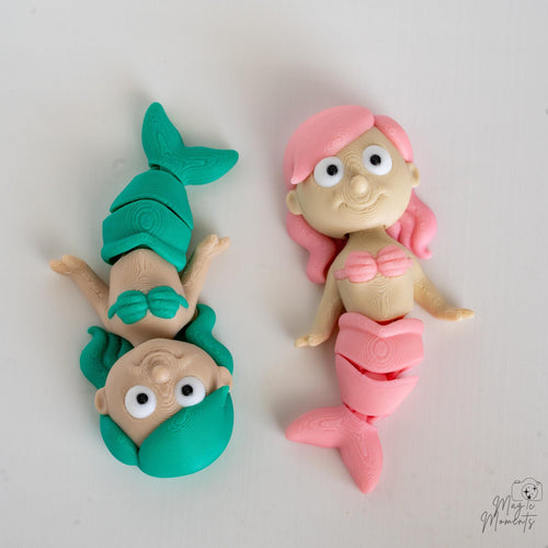 pastel mermaid collection 3d printed fantasy figures
