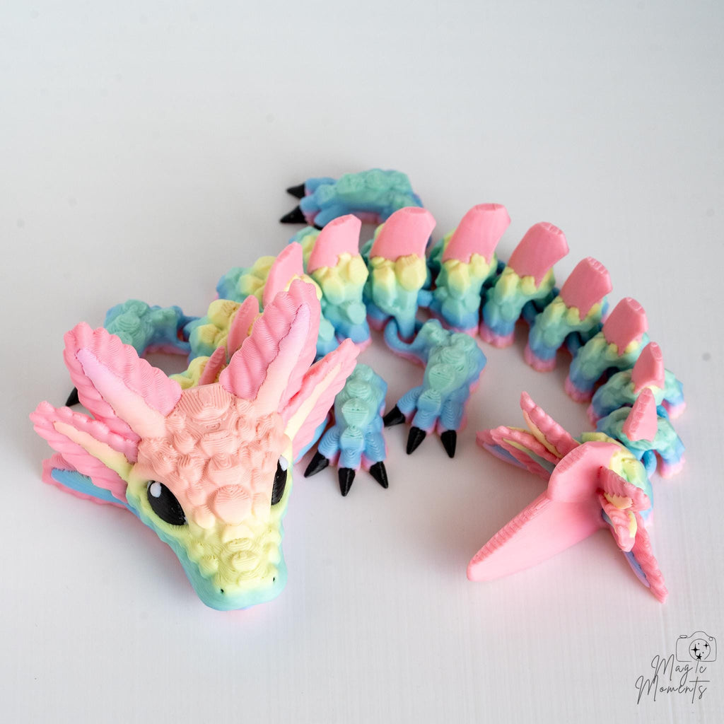 Axolotl Dragon - Articulated 3D Printed Fantasy Axolotl Figure