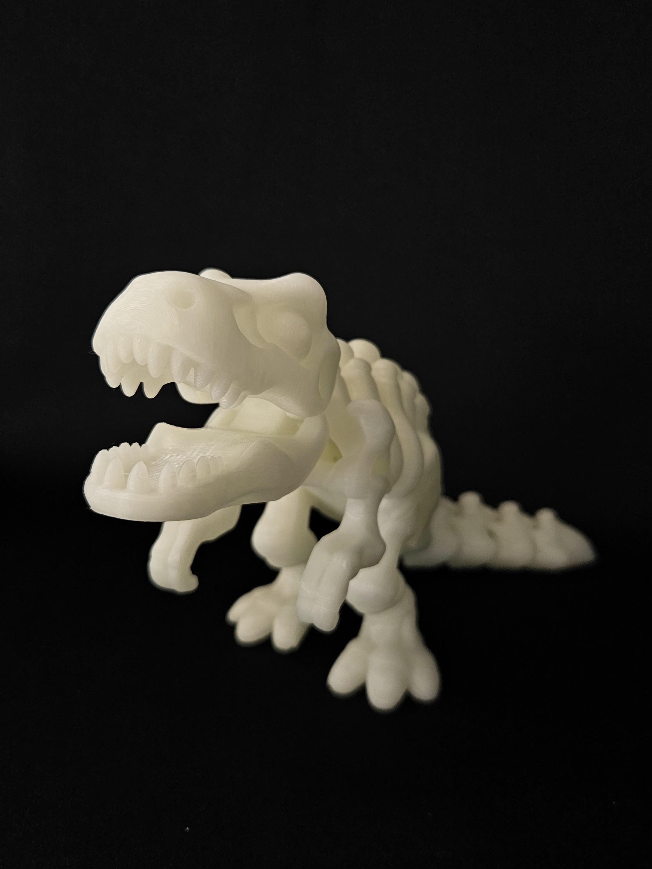 skeleton dinosaur figurine 3d printed articulated rex figure