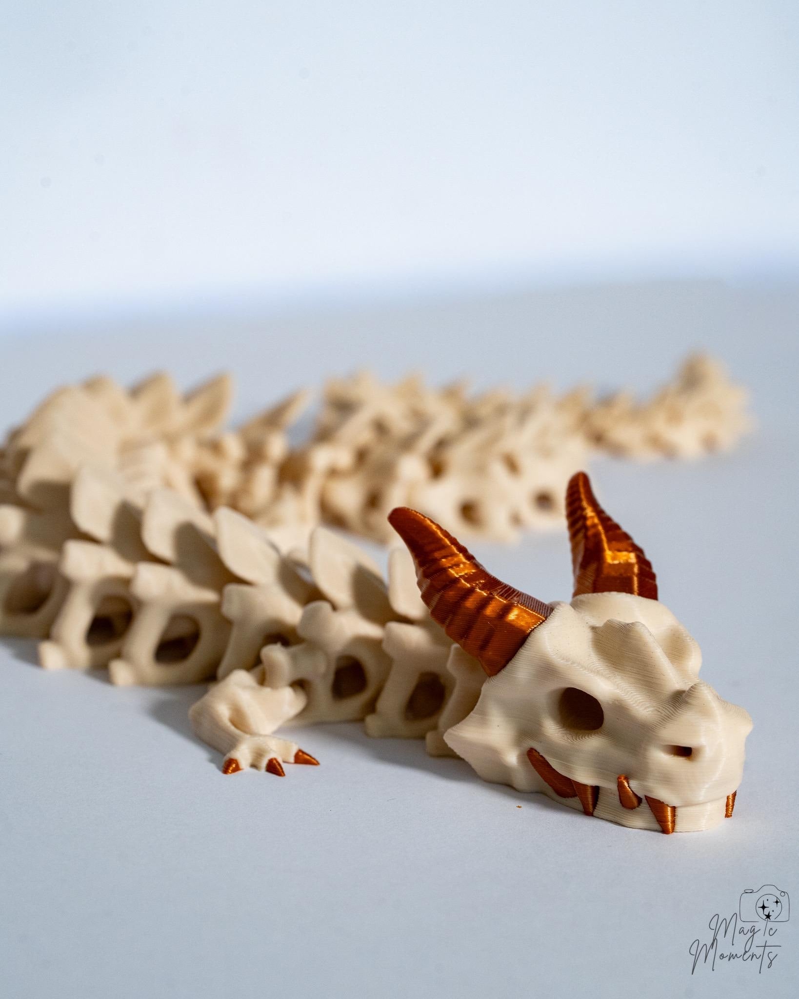 Bone Dragon - 3D Printed Articulated Gothic Fantasy Decor