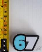 3d printed 67 clicker size reference fidget keychain