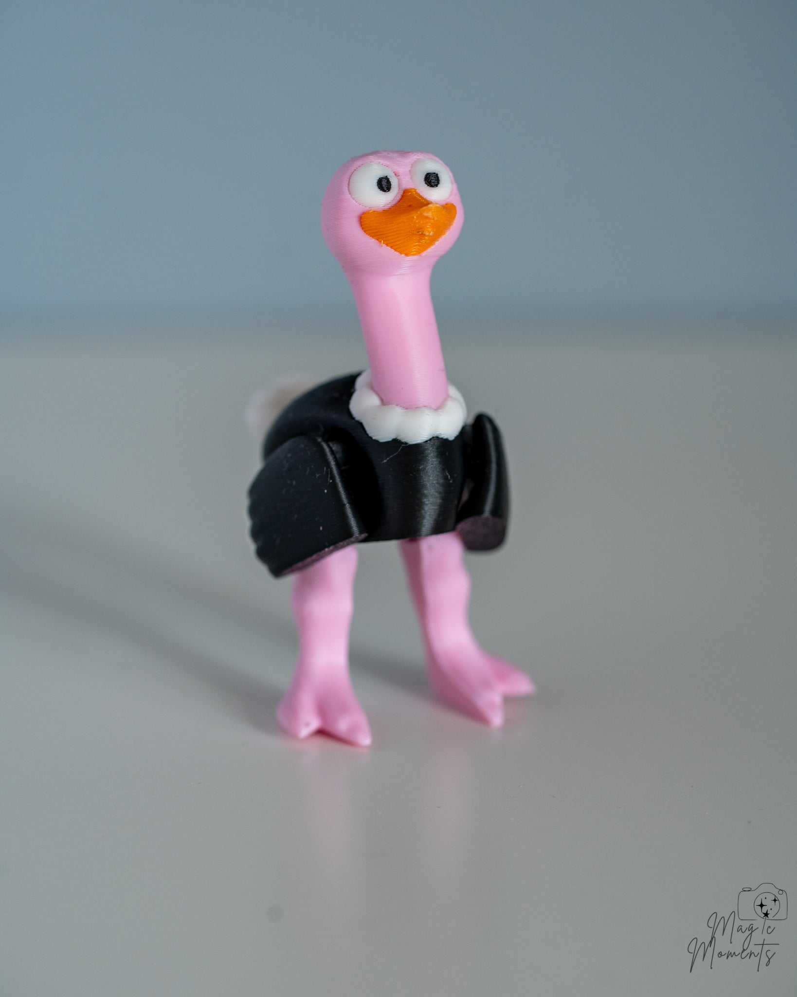 ostrich figurine 3d printed decorative bird figure