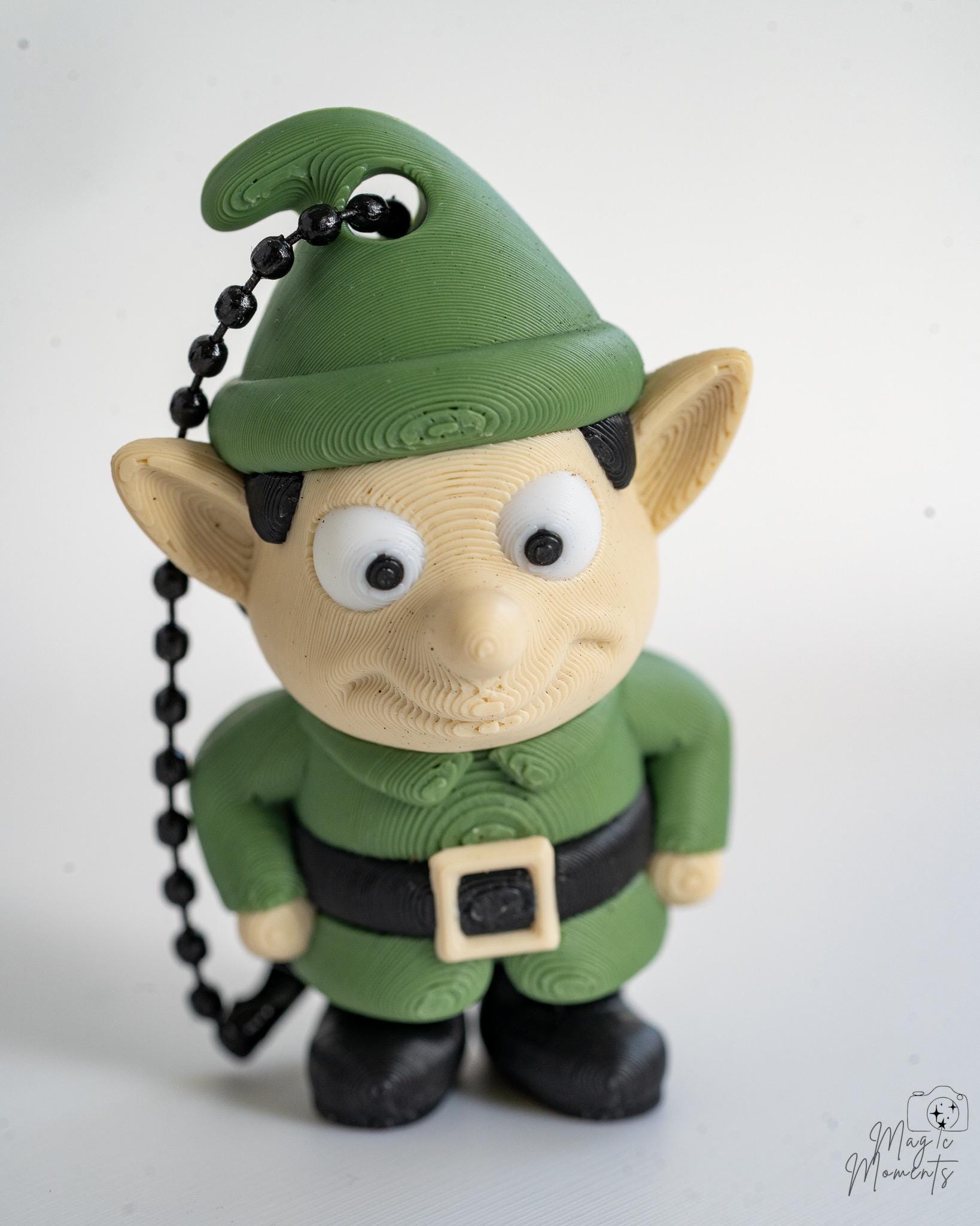 elf keychain figurine 3d printed christmas charm