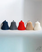modern ribbed christmas bell decorations