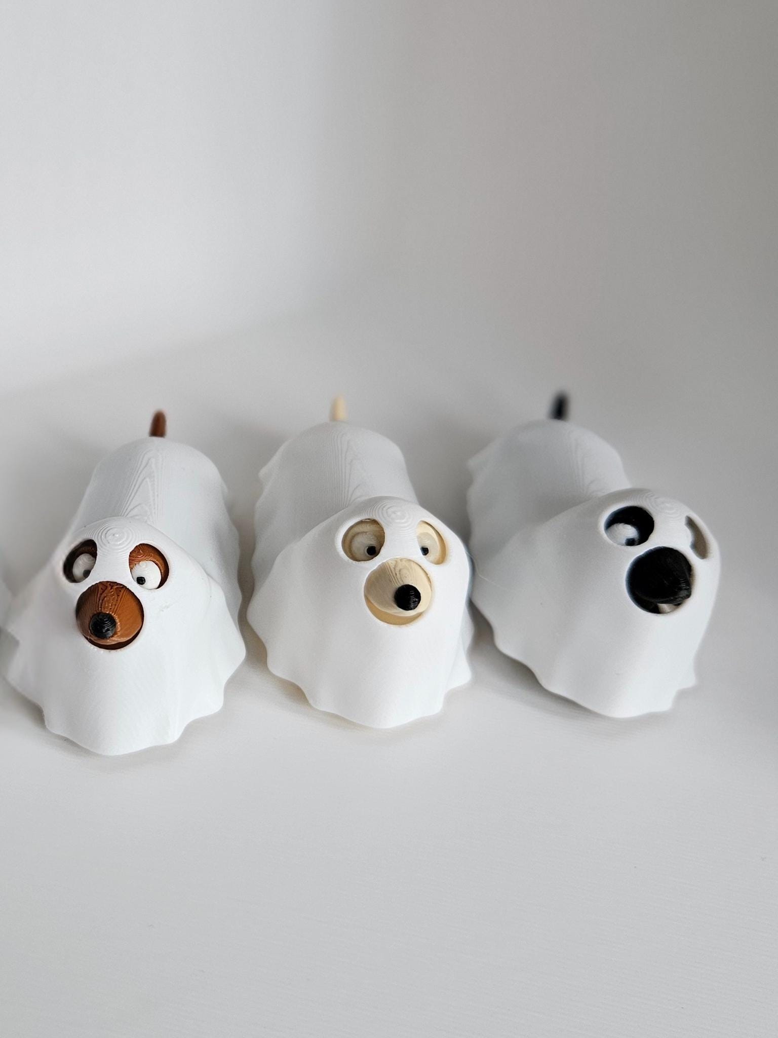 Mini ghost puppy decorations with sheet style design