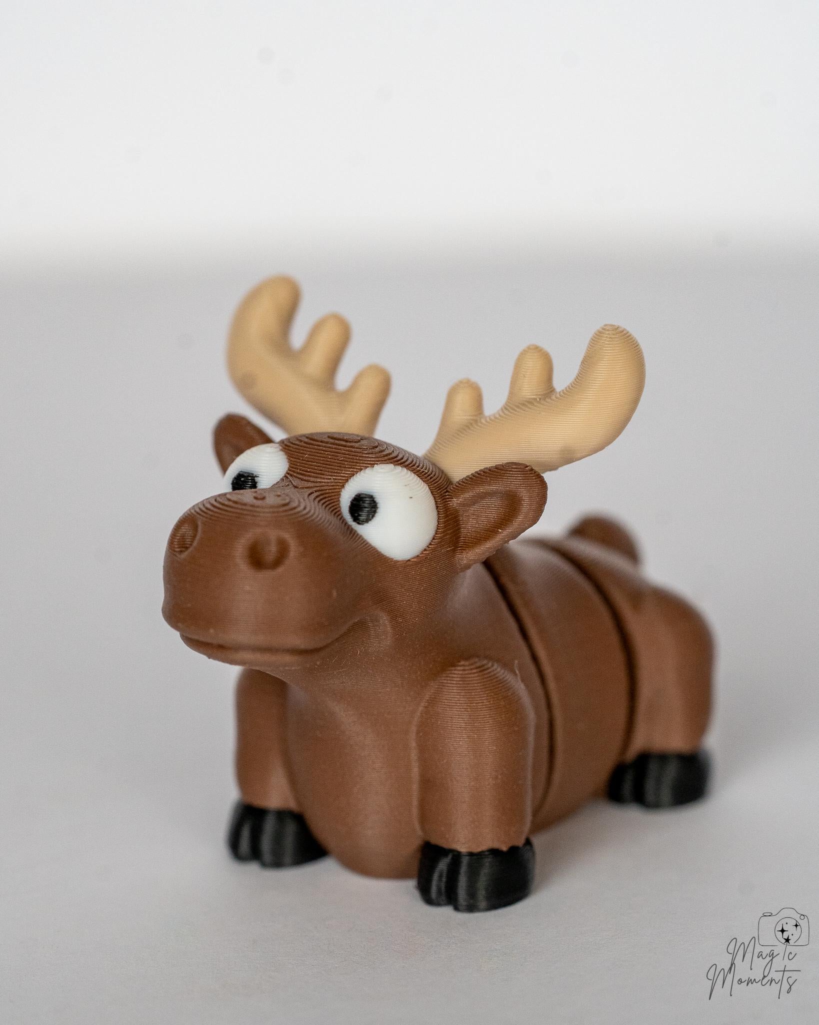 moose figurine 3d printed woodland animal