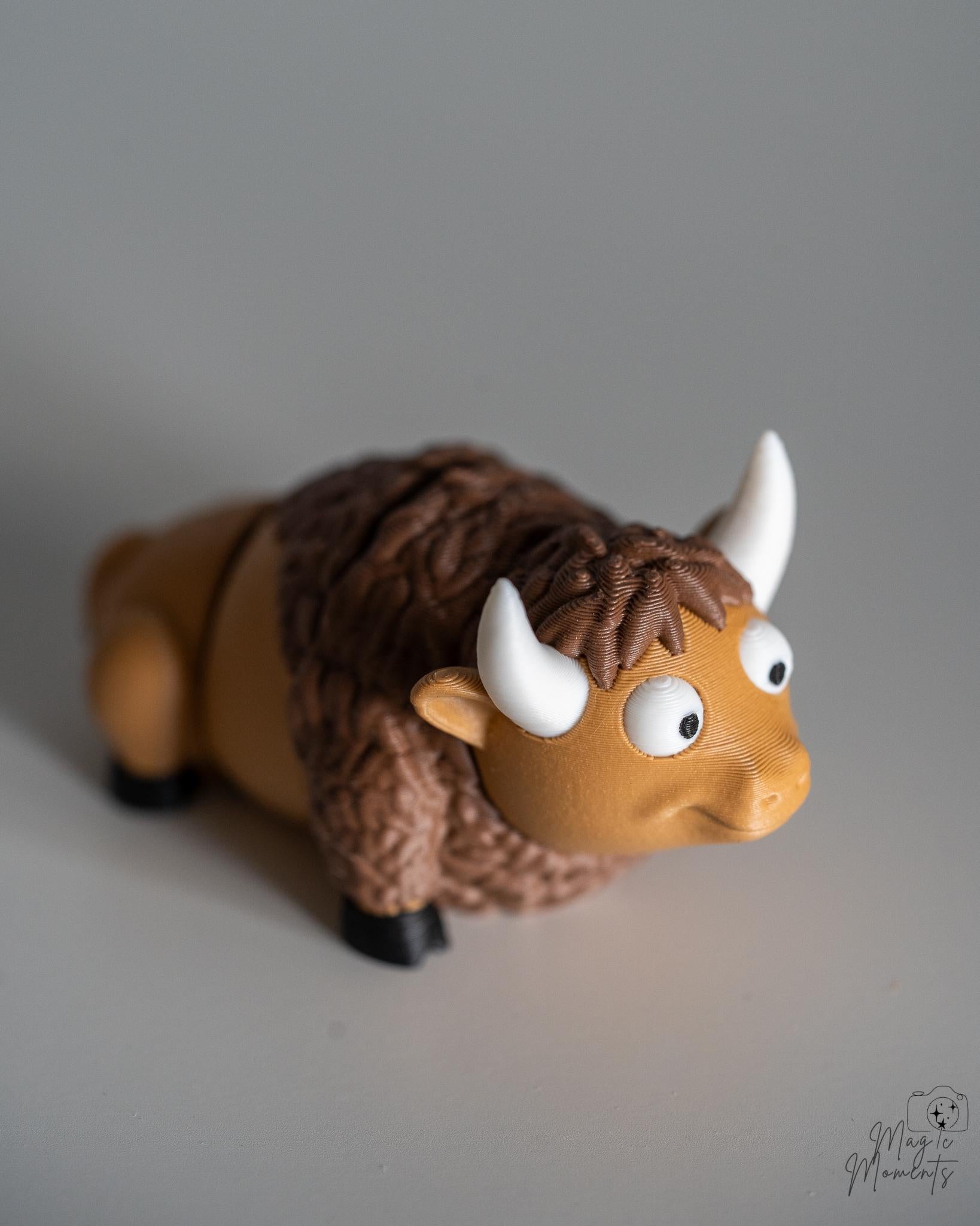 bison figurine 3d printed animal decor