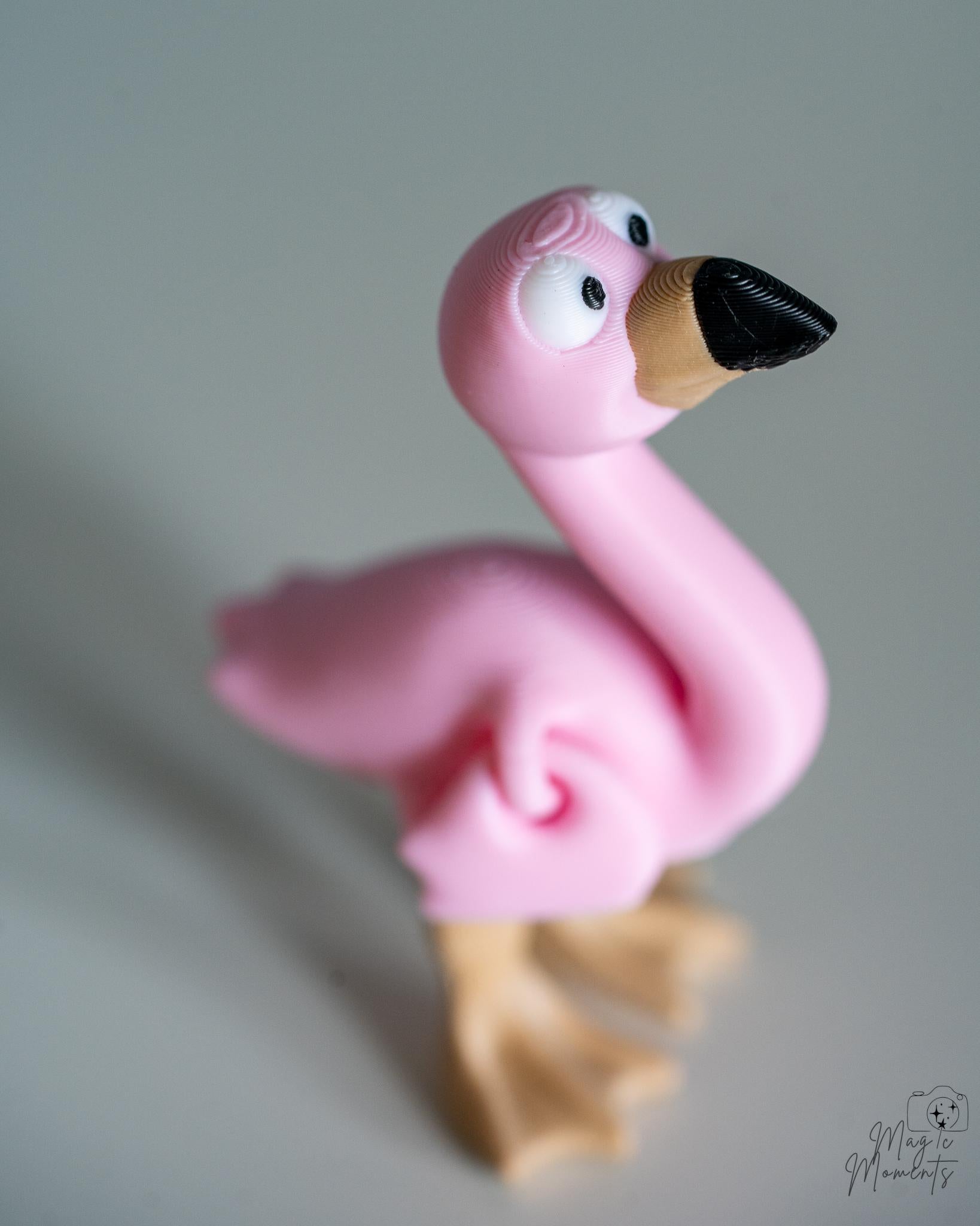 flamingo figurine 3d printed tropical bird