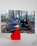 3D printed heart photo clip holder for pictures and notes