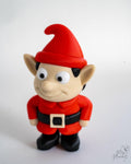 red christmas elf figurine 3d printed holiday decor