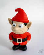 red christmas elf figurine 3d printed holiday decor