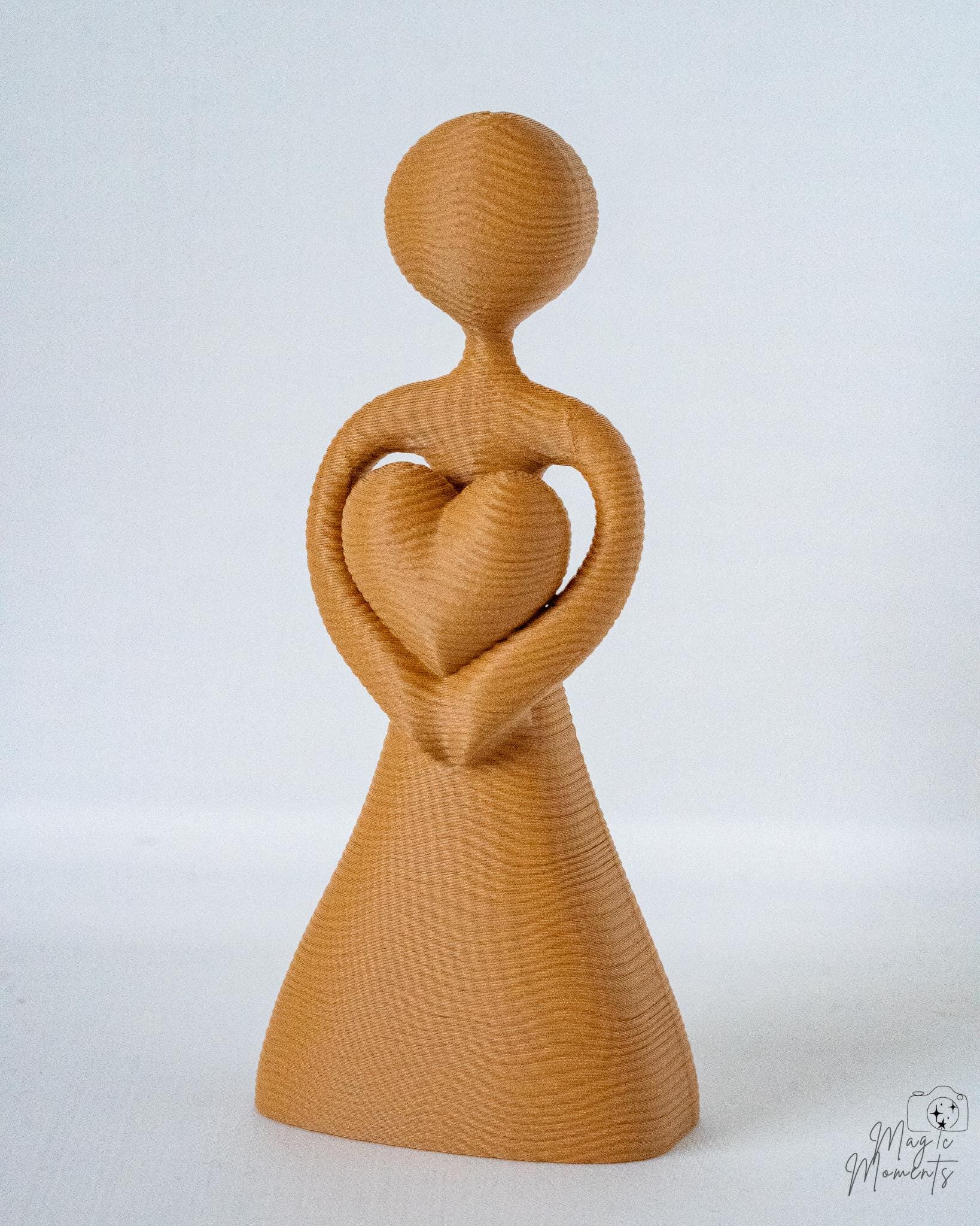 Beige couple figure with minimalist romantic design