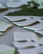 Monstera Coasters Set 3D Printed Leaf Coaster Holder Tropical Table Decor