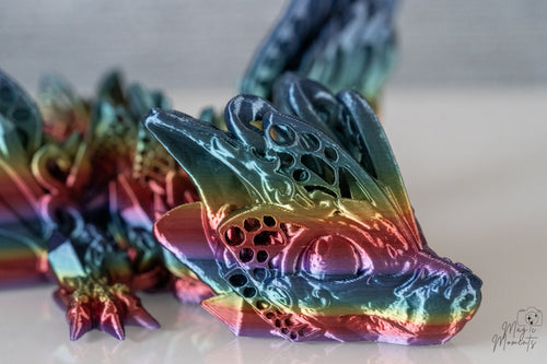Close up of Butterfly Dragon with detailed butterfly wings