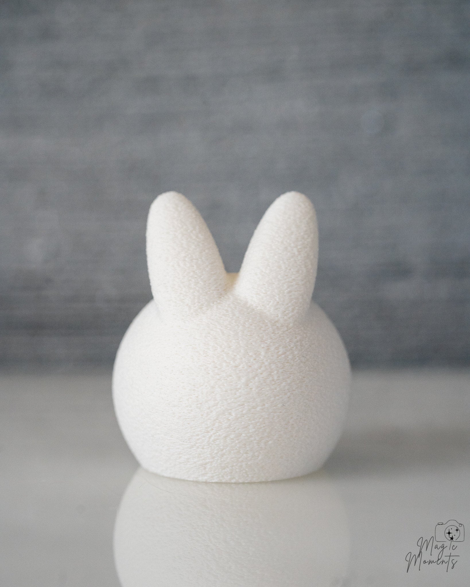 white bunny tealight holder