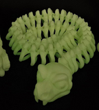 Glow in The Dark Snake Skeleton 3D Printed Articulated Spine Decor 65cm