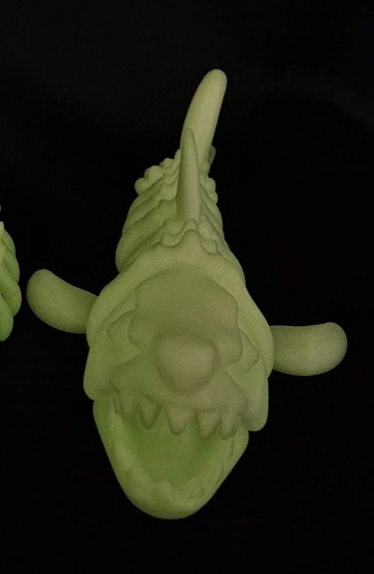 Glow in The Dark Megalodon Shark Skeleton 3D Printed Ocean Decor 20cm