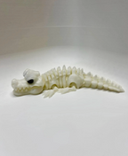 Glow in the Dark Crocodile Skeleton - Articulated 3D Printed Figurine