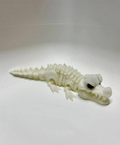 Glow in the Dark Crocodile Skeleton - Articulated 3D Printed Figurine
