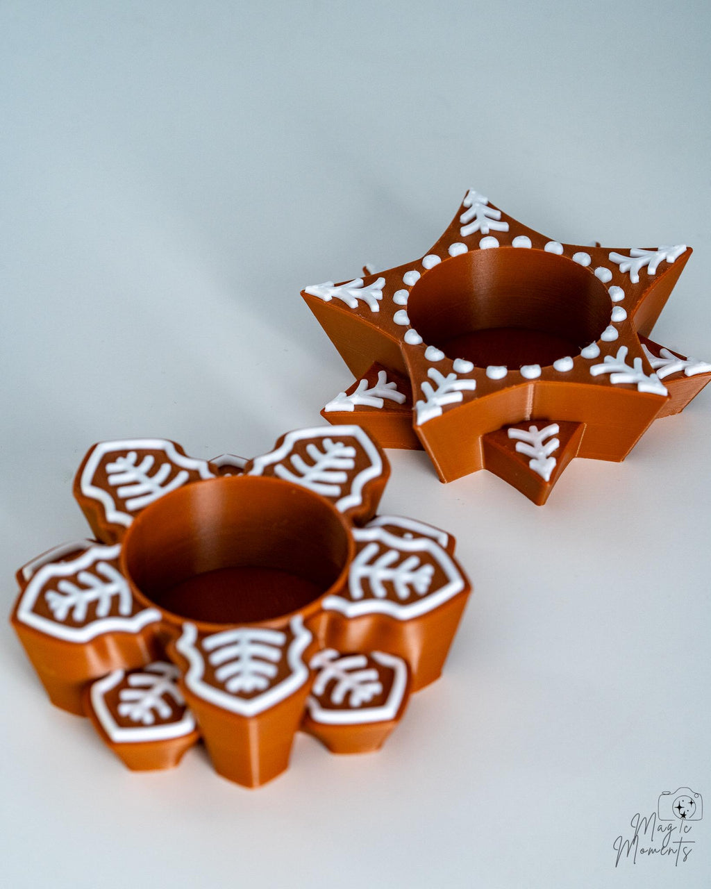 snowflake tealight holders christmas decor set