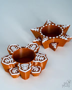 snowflake tealight holders christmas decor set