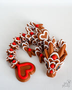 3D printed dragon decoration with heart scales and Valentine details