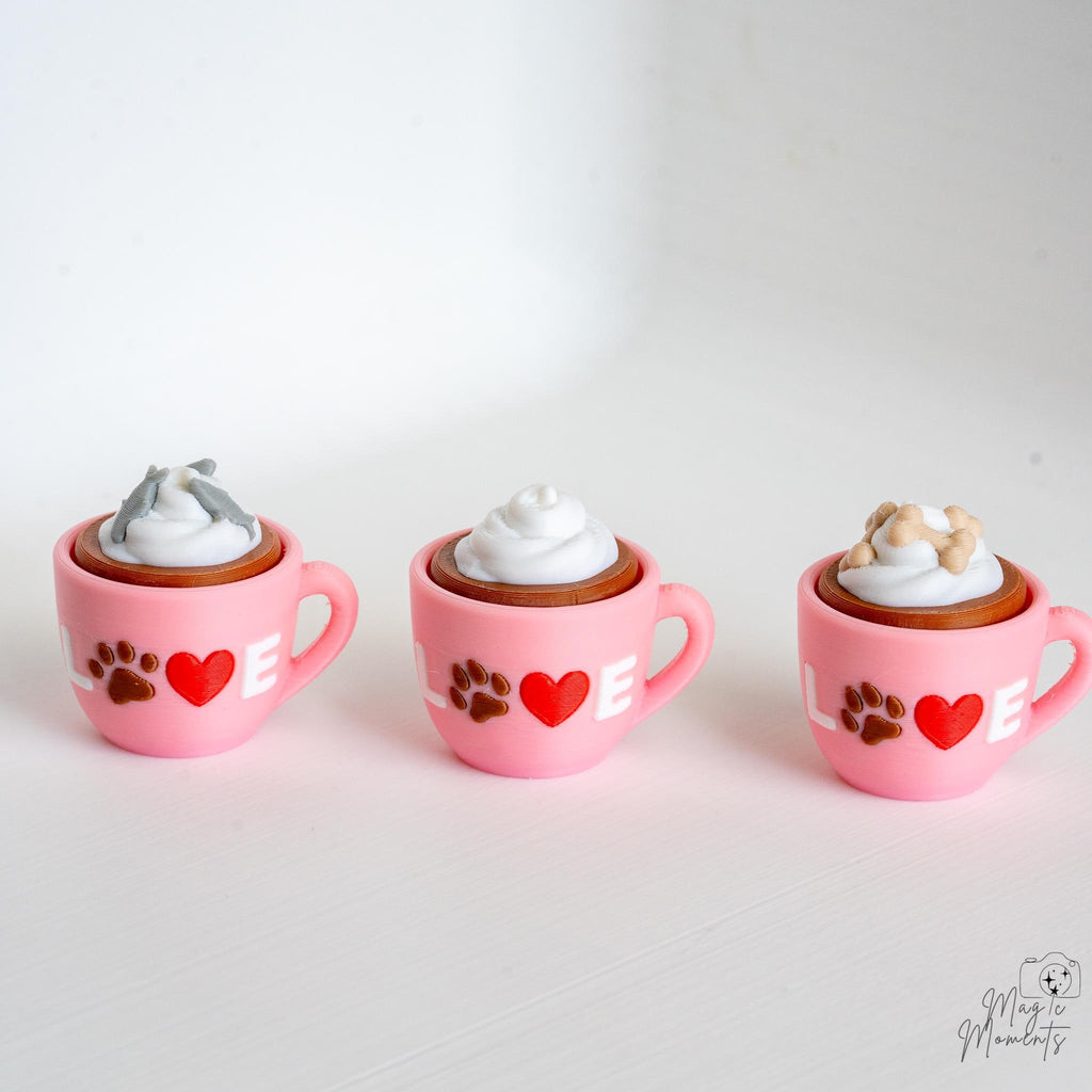coffee cup clicker collection 3d printed fidgets