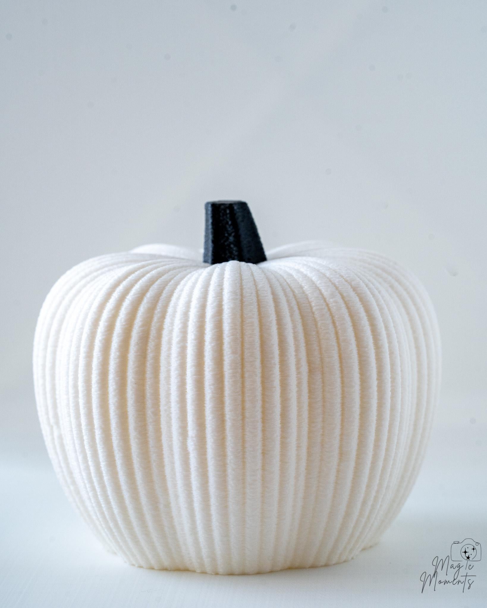 Fuzzy pumpkin decoration for Halloween and autumn displays