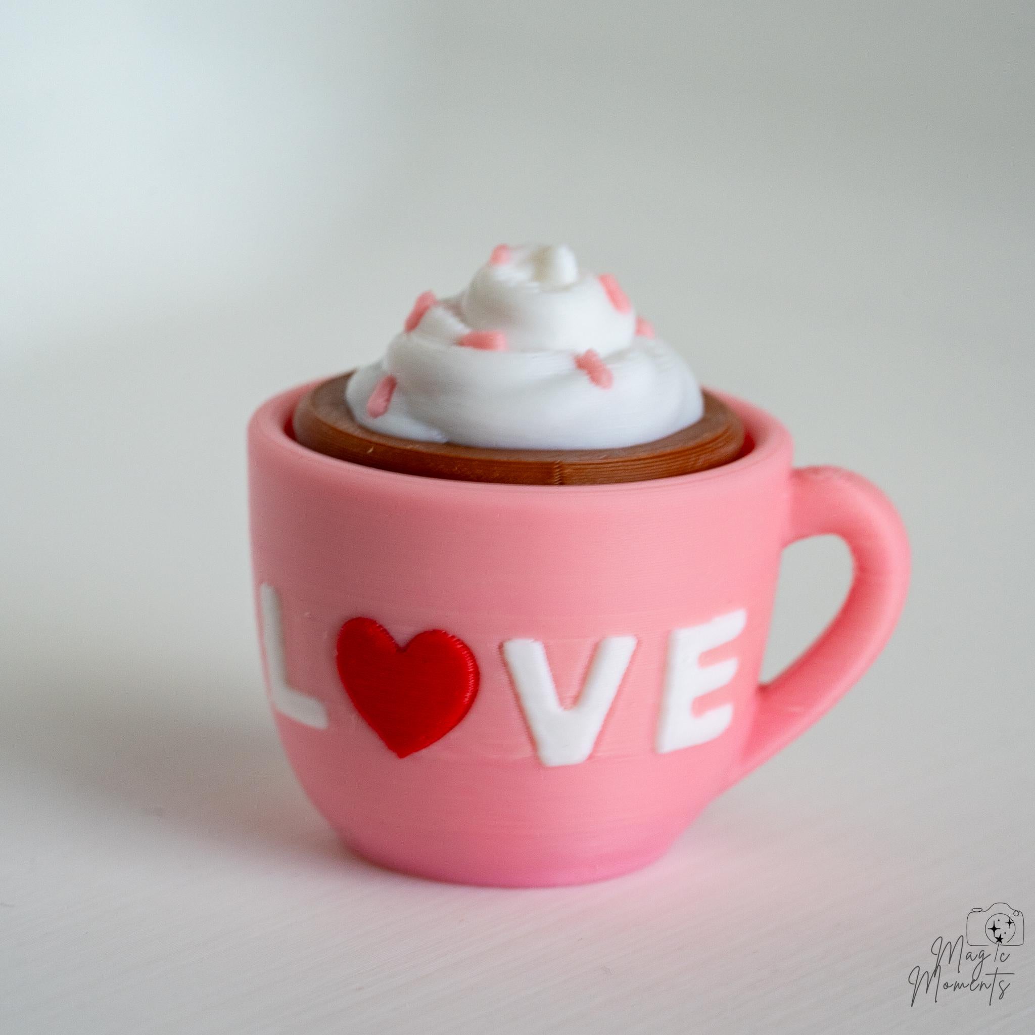 cute love mug clicker 3d printed coffee cup