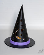 Decorative witch hat candle holder for LED tealights