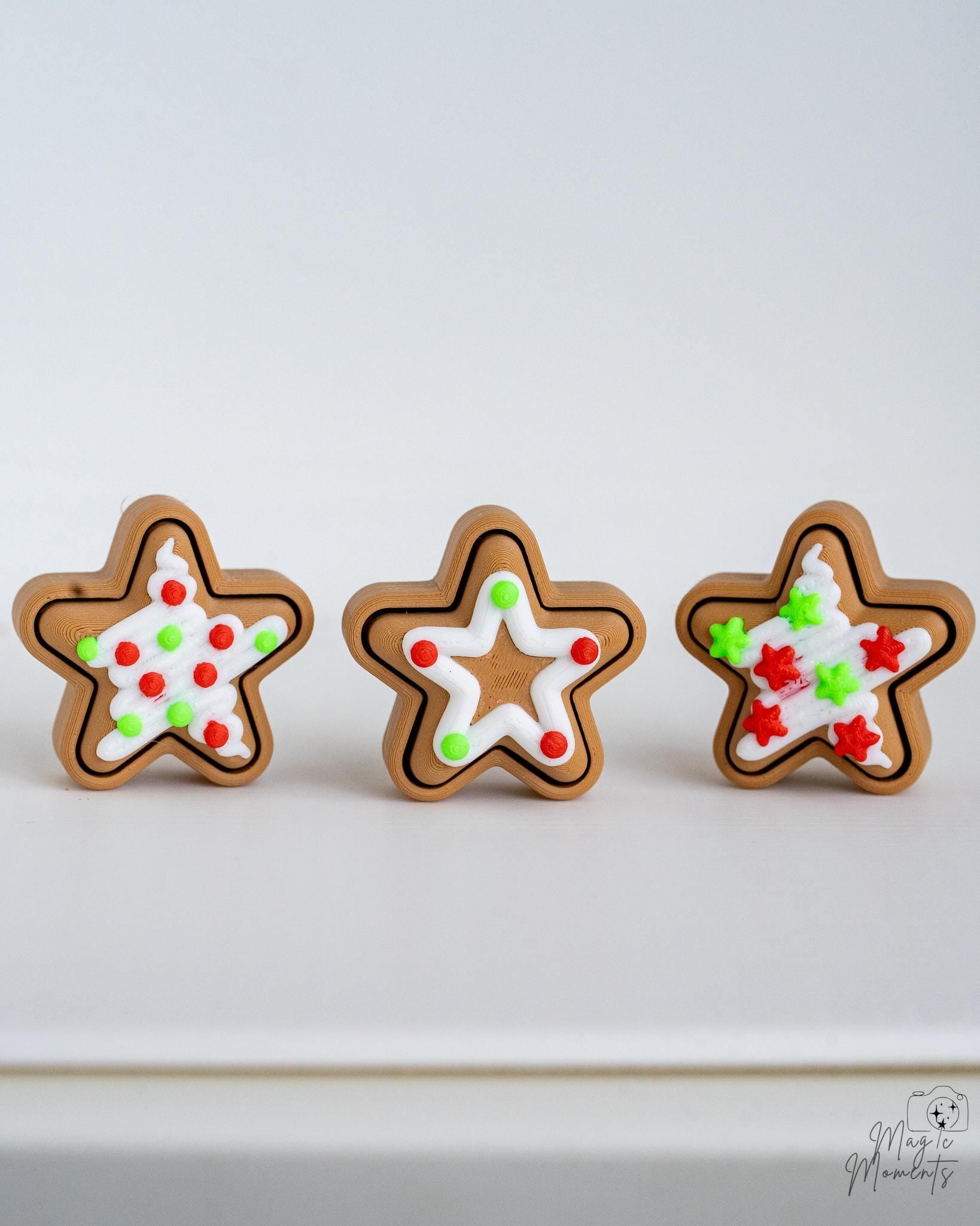 christmas gingerbread star clickers