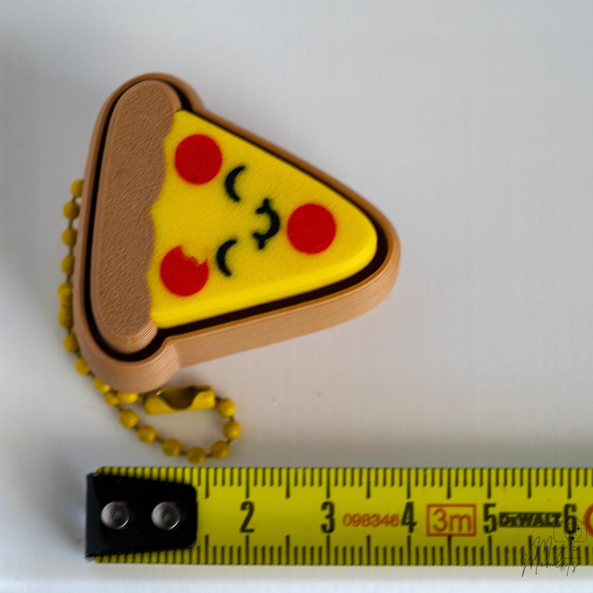 kawaii pizza slice clicker 
keychain