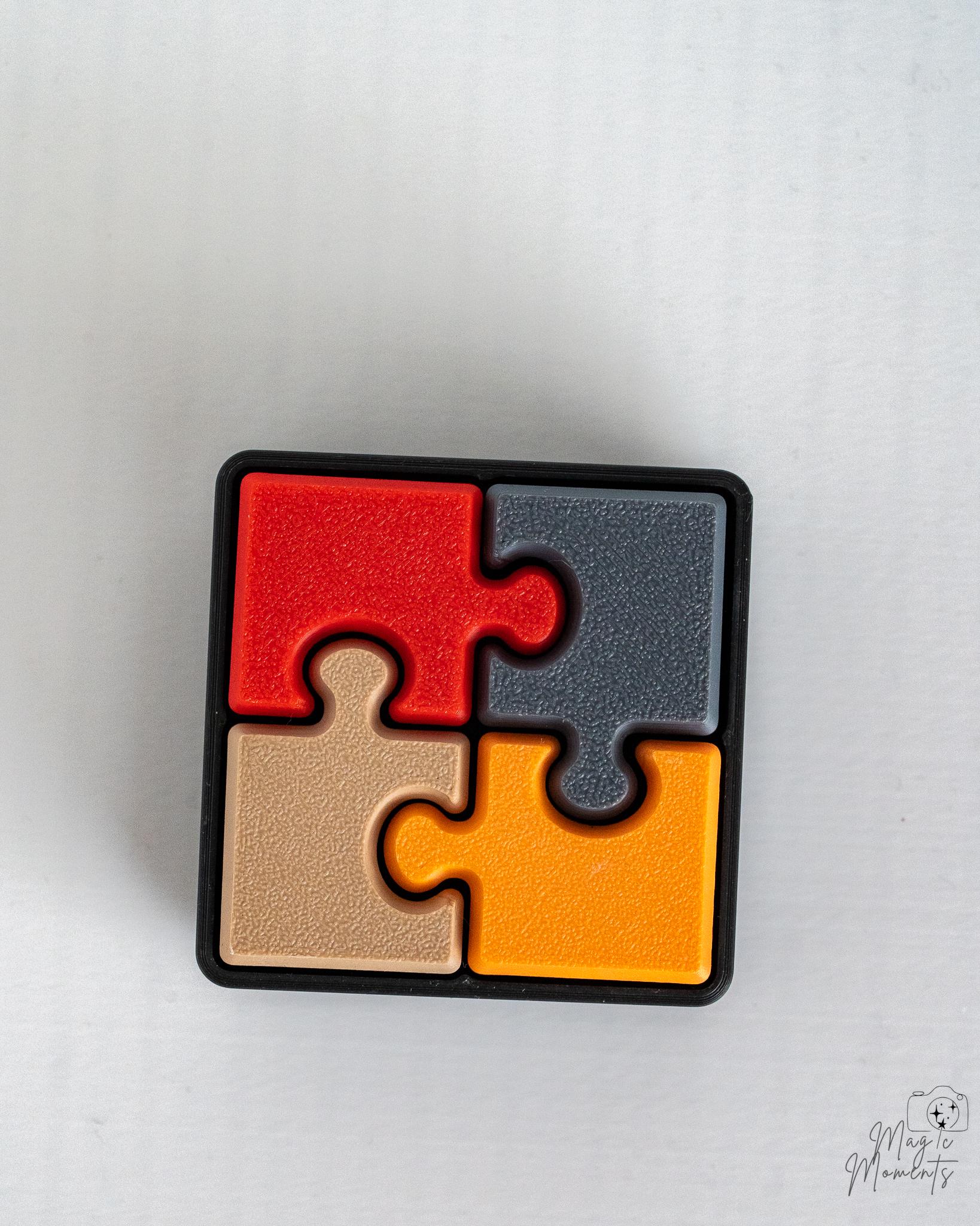 puzzle clicker fidget black red orange beige