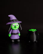 halloween witch cauldron glow effect 3d printed display