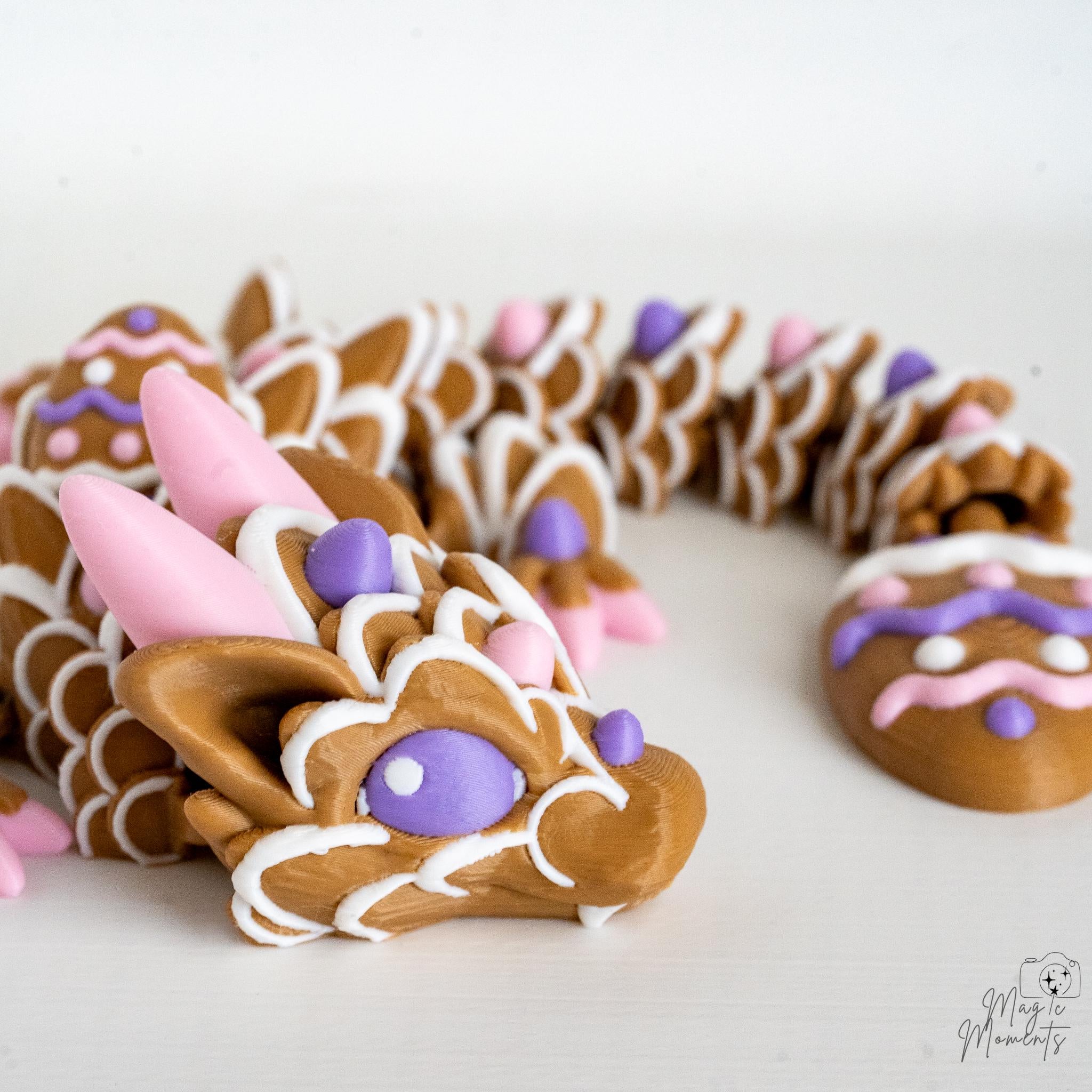 Easter Cookie Dragon - 3D Printed Pastel Fantasy Spring Decor