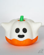 ghost pumpkin figurine 3d printed halloween decor