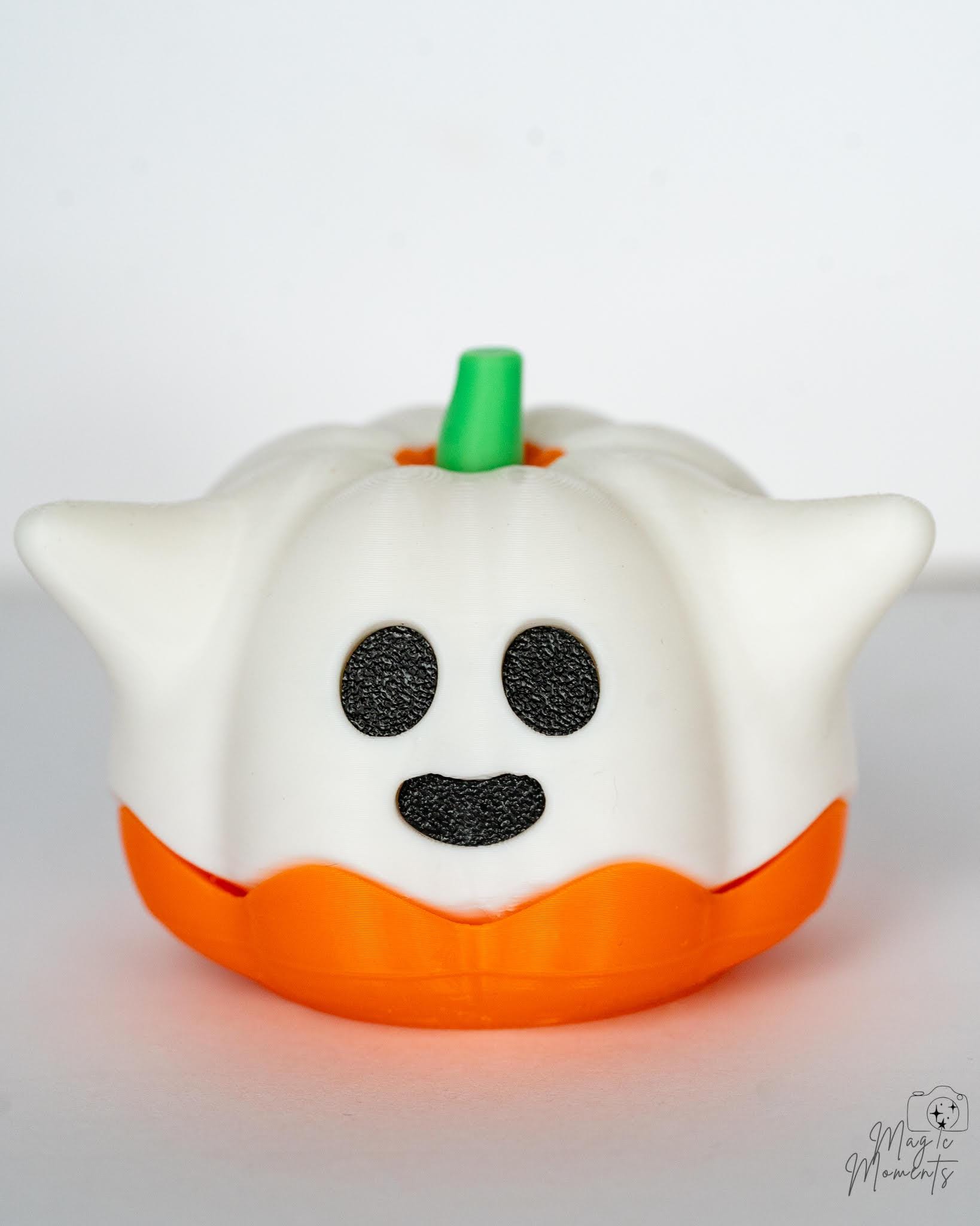 ghost pumpkin figurine 3d printed halloween decor