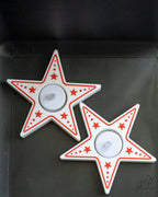 decorative star tealight holder top view