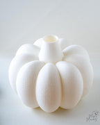 white pumpkin vase 3d printed home decor