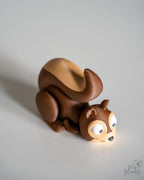 cute squirrel figurine 3d printed forest creature