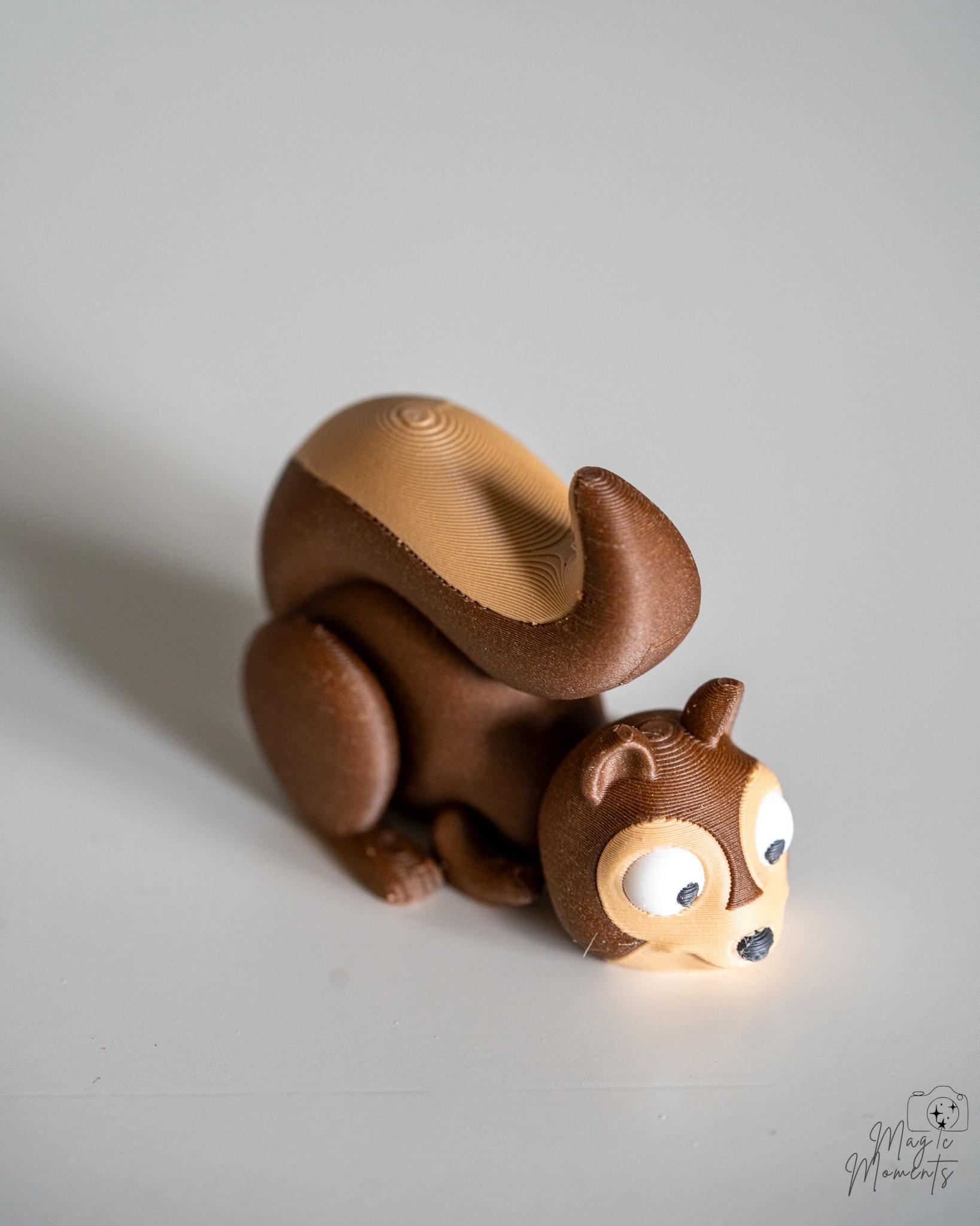 cute squirrel figurine 3d printed forest creature