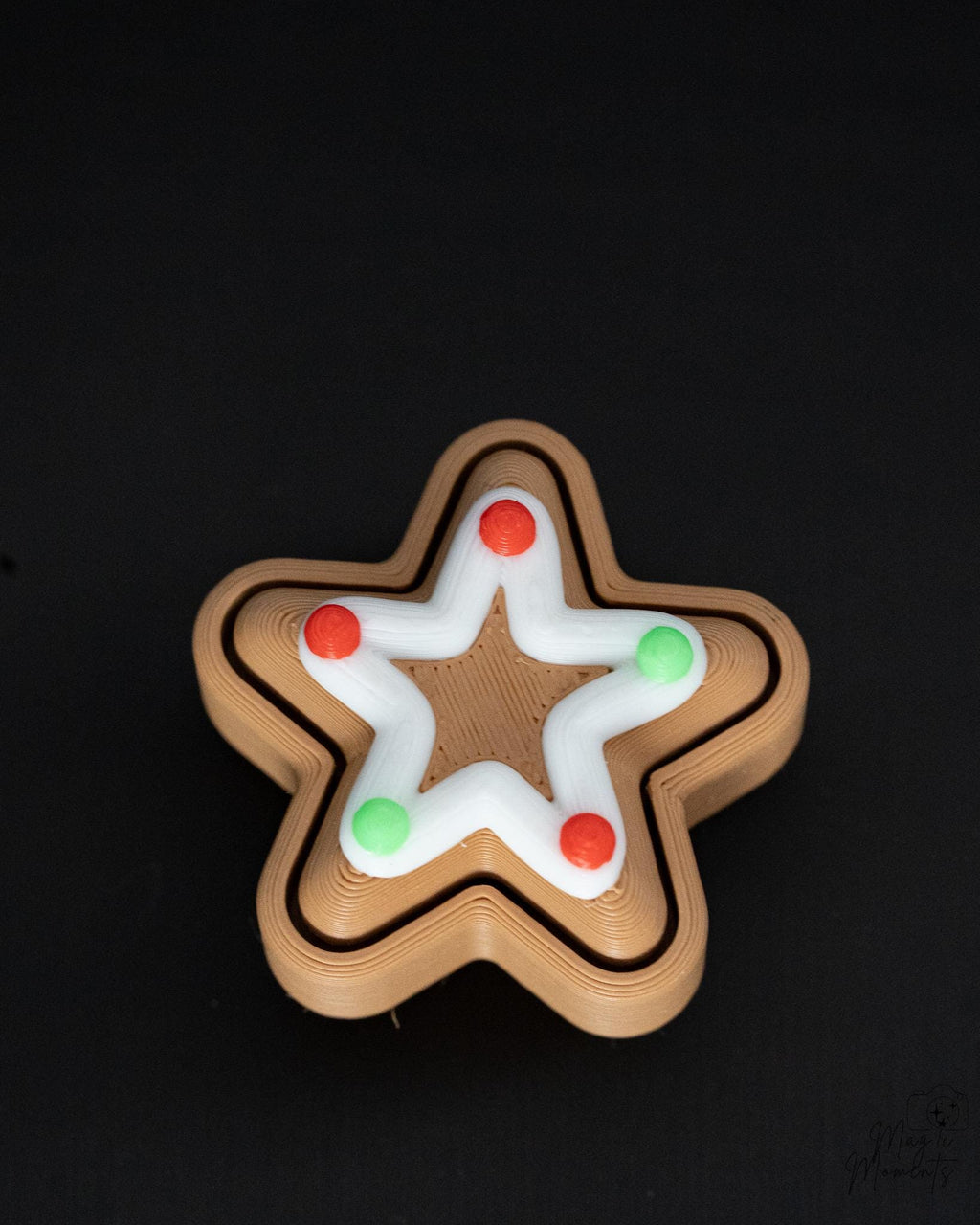 white icing gingerbread star clicker