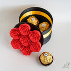 Rose gift box with hidden chocolate compartment