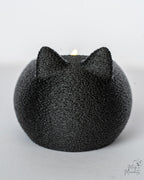 black cat tealight holder