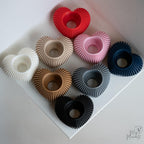 3D printed heart candle holders for LED tealights in multiple colours