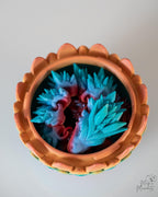 Fantasy dragon and textured removable egg storage