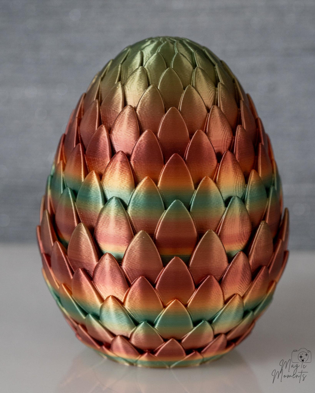 Dragon egg container with detailed scale texture design
