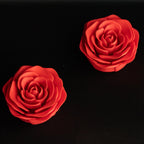 3D printed rose sculptures with detailed floral texture and realistic shape