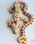 valentine gingerbread dragon 3d printed articulated fantasy creature