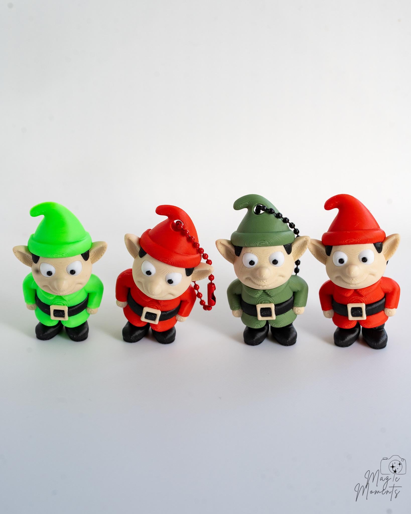 3d printed christmas elf collection holiday figures